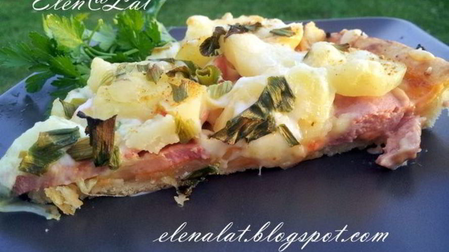 Рецепт тарта с картофелем и сардельками быстрый ужин