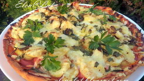 тарт с картофелем и сардельками быстрый ужин