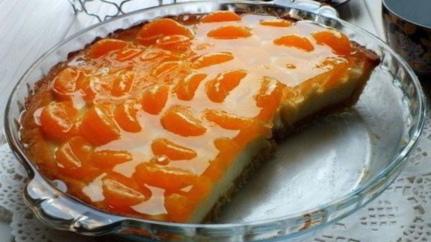 Рецепт тарта с мандаринами