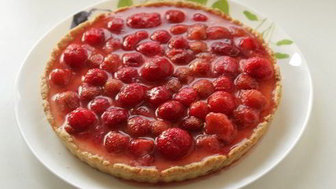 тарт с рикоттой и клубникой