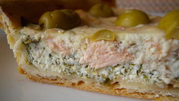 Рецепт Тарта с рыбой и творожным сыром