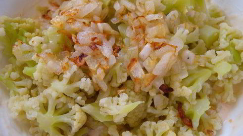 тарт с цветной капустой и фезалисом