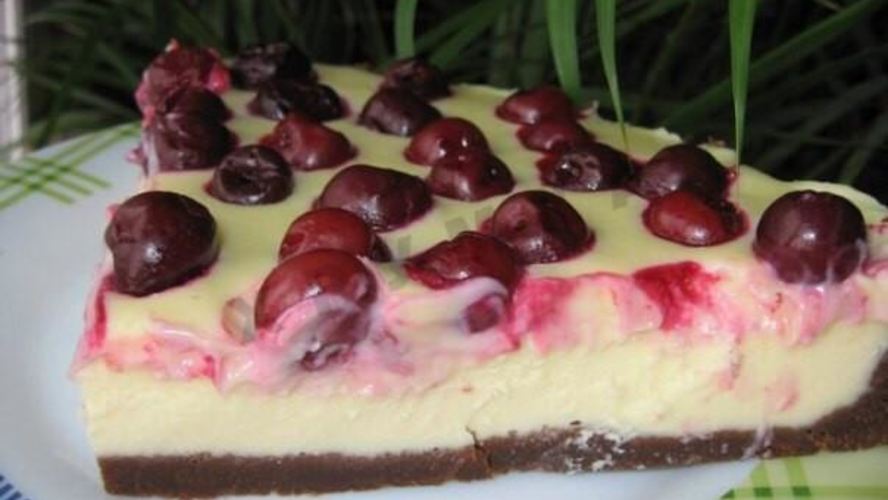 Рецепт тарта с творогом и вишней