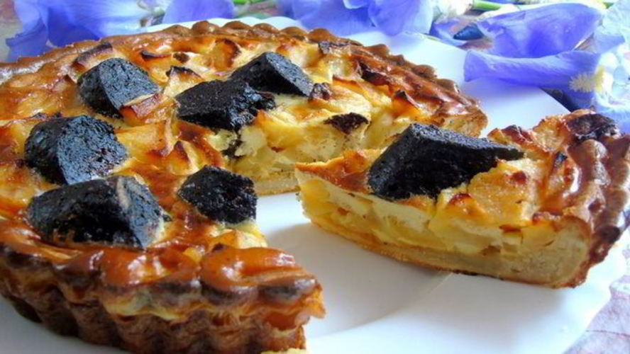 Рецепт тарта с яблоками и boudin noir