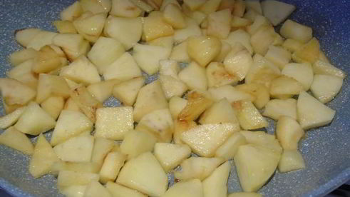 тарт с яблоками и boudin noir