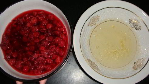 тарт с заварным кремом и малиновым желе