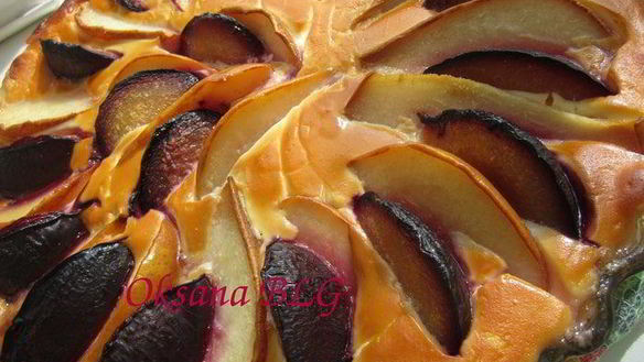 Рецепт Тарта Творог, фрукты, карамель