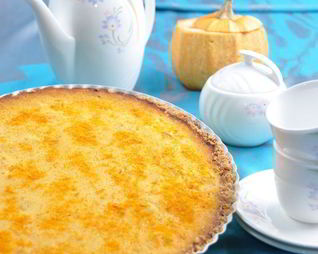 Тыквенный тарт с апельсином на ореховом тесте