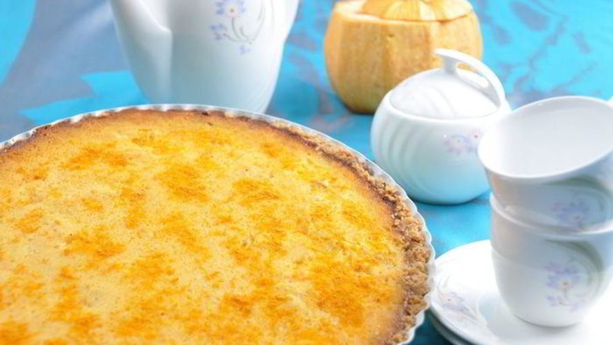 Рецепт тыквенного тарта с апельсином на ореховом тесте