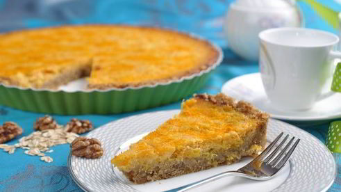 тыквенный тарт с апельсином на ореховом тесте