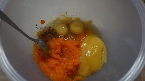 тыквенный тарт с апельсином на ореховом тесте