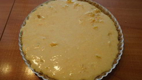 тыквенный тарт с апельсином на ореховом тесте