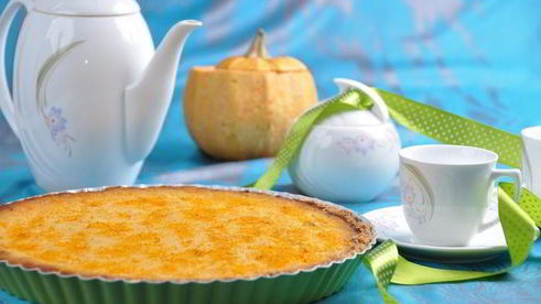 тыквенный тарт с апельсином на ореховом тесте