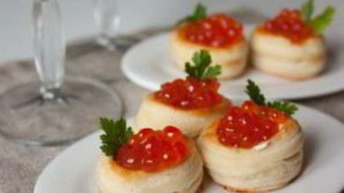 волованы с икрой