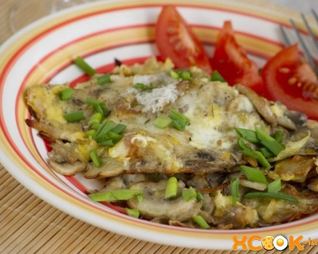 Яичница с грибами