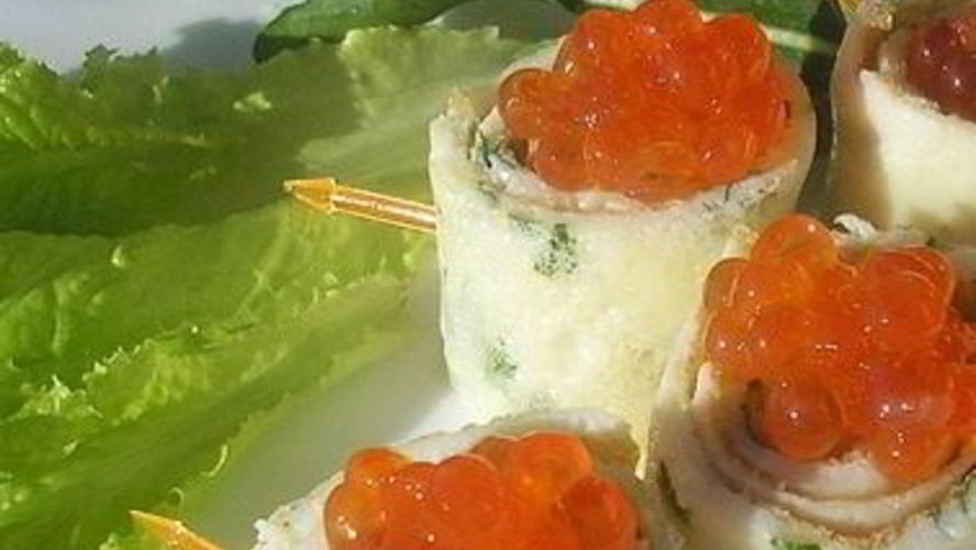 Рецепт яичницы с икрой