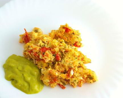 Яичница с помидорами