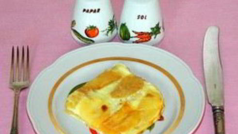 яичница с яблоками