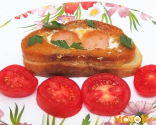 Яичница в хлебе