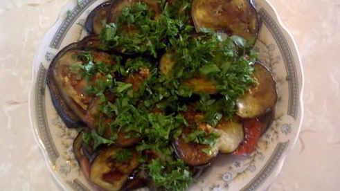 закуска из баклажанов с помидорами