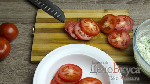 закуска из помидоров и плавленого сырка