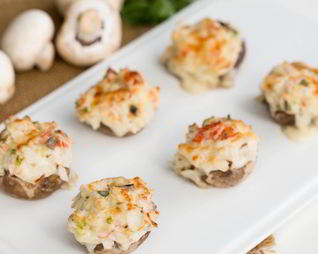 Закуска в грибных шляпках