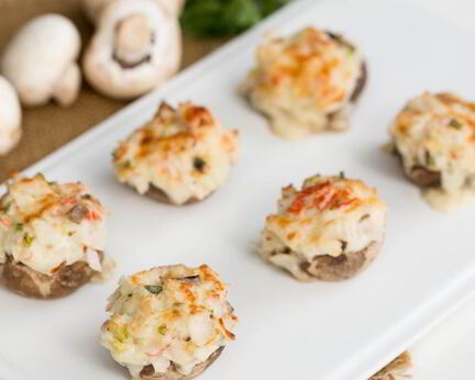 Закуска в грибных шляпках