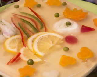 Слоеное заливное из языка Петушок