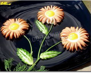 Жареные сосиски Ромашки