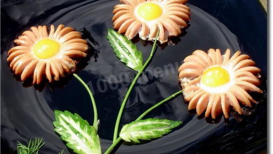 Рецепт жареных сосисок ромашки