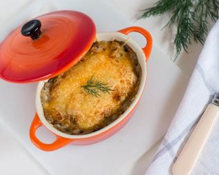 Грибной жульен из шампиньонов