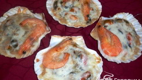 кокиль — жюльен из мидий