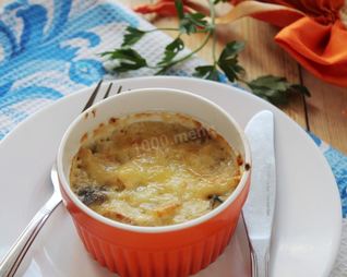 Жульен с грибами и сливками грибной