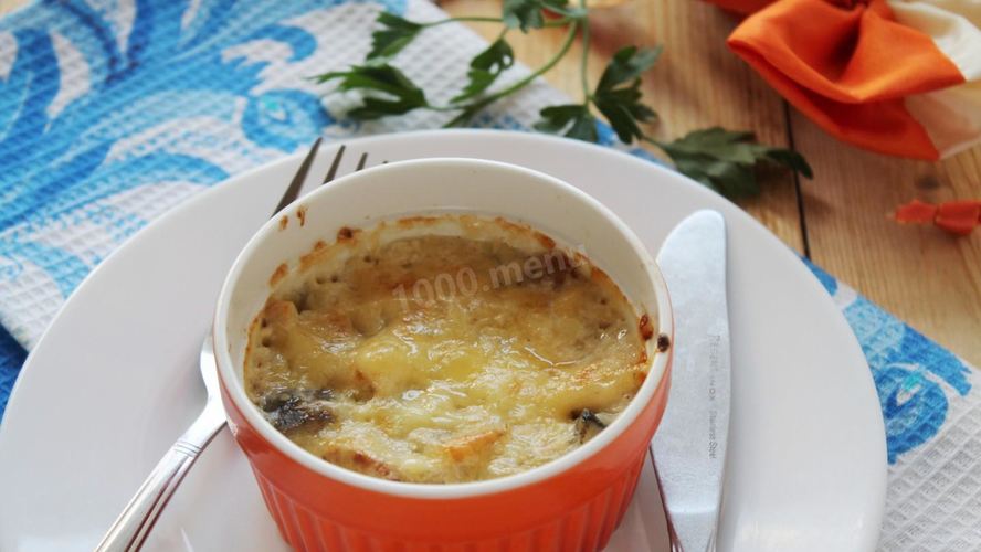 Рецепт жульена с грибами и сливками грибной