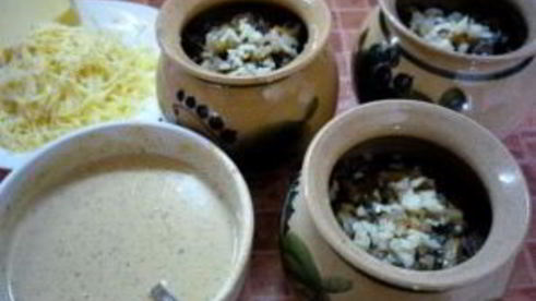 жульен с картошкой и грибами