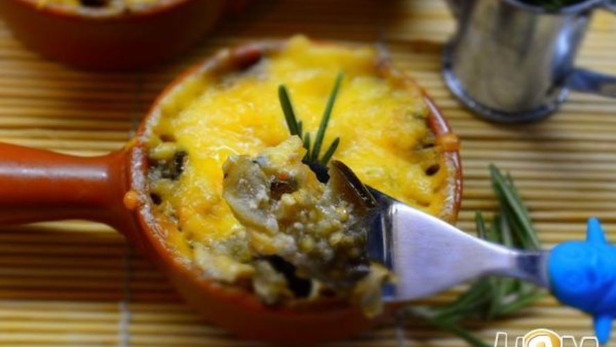 Рецепт жульена с вешенками и баклажанами