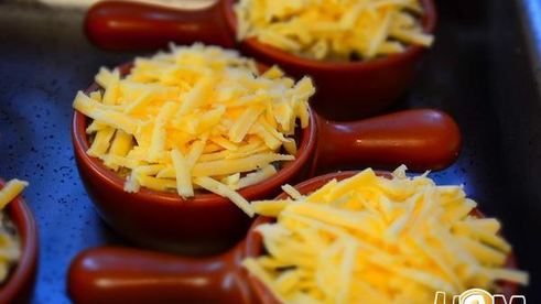 жульен с вешенками и баклажанами