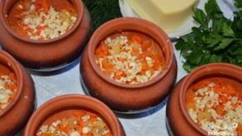 жульен со свининой и картошкой