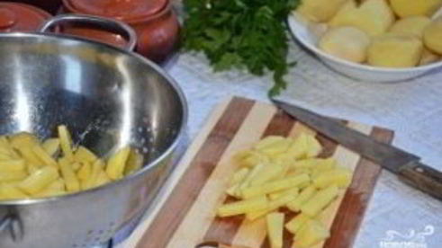 жульен со свининой и картошкой