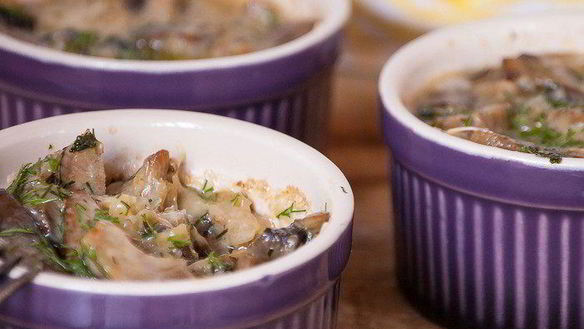 Рецепт Жюльена из индейки и грибов